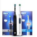 Miniatyrbild 4 av 8: Oral B Pro Ultra Elektrisk Tandborste Pro 4 Tryck Sensor 48,800 Strokes/Min 2 Min Timer 30s Påminnelse 4 Lägen 3 Borsthuvuden