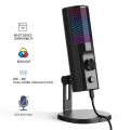 Miniatyrbillede 3 af 7: Støjreducerende Mikrofon med RGB LED Lys USB Gaming Desktop Kondensator