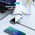 Pikkukuva 4 / 6: USB tyyppi C HUB HDMI-yhteensopiva telakka asema RJ45 Lan Multi USB PD 3.0 MacBook Pro Air 4K USBC jakaja