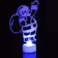 Miniatyrbilde 10 av 10: LED jul pynt natt lys blinker jul nissen snømann jul tre lys lampe