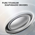 Miniatyrbild 3 av 7: Bluetooth högtalare med stereo ljud pure titanium membran drivrutiner
