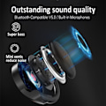 Pikkukuva 6 / 7: Bluetooth V5.0 Kuulokkeet 3D Stereo Urheilu Langattomat Kuulokkeet Kaksois mikrofoni