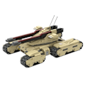 Miniatyrbild 4 av 4: Klassisk tegel tank modell byggnad block högteknologisk armé soldat MK-3 M1A2 Abrams tank leksak