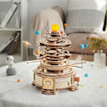 Pikkukuva 5 / 7: Mekaaninen Orrery 316kpl Kierrettävä DIY 3D Puiset palapelit Malli Rakennus Block Kits lelu