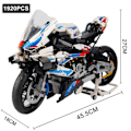 Miniatyrbild 1 av 5: Teknisk Motorcykel Modell M1000RR 42130 Byggnad Block Leksak Speed Motorcykel Fordon