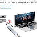 Pikkukuva 2 / 8: USB C HUB tyyppi C jakaja Thunderbolt 5 in 1  telakka asema