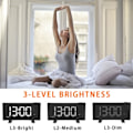 Miniatyrbilde 6 av 9: FM Radio Projeksjon LED Digital Klokke Smart Alarm Klokke Klokke Bord Elektronisk Skrivebord klokker
