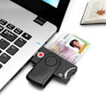 Miniatyrbild 6 av 7: USB 2.0 Smart Card Reader micro SD/TF minne ID Bank EMV elektronisk kontakt adapter