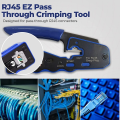 Miniatyrbilde 8 av 8: Crimp Tool Pass Through Crimper Cutter for Cat6a Cat6 Cat5 Cat5e 8P8C Modular Connector Ethernet Crimp Tool