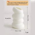 Miniatyrbild 6 av 7: 1 stycken Plast Spiral Vit Vas Nordisk Kreativt Blomsterarrangemang Behållare För Kök Vardagsrum Sovrum Hem Inredning Prydnad
