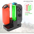 Miniatyrbild 6 av 6: 4 Controller Laddare LED Indikator Laddning Dock Station