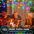 Miniatyrbilde 4 av 6: LED julelys fe streng lys smart bluetooth adresserbar gardin lys