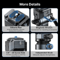 Miniatyrbilde 4 av 7: F 38 Quick Release Fluid Video Head Panoramic Gimbal Head  Avtakbar Håndtak for Stativ Shooting