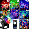 Miniatyrbilde 4 av 7: 7 farger Strobe lys lyd aktivert scene med fjernkontroll disco ball lamper for hjem