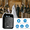 Miniatyrbild 5 av 7: Bluetooth UHF trådlös röst förstärkare bärbar för undervisning föreläsning tur guide kampanj u-disk megafon mikrofon högtalare