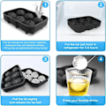 Miniatyrbild 3 av 6: Silikon Is Ball Maker Large 3D Big Round Sphere High Balls Ice Shape Cube Mould Tray
