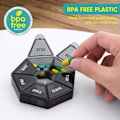 Miniatyrbild 4 av 7: Pill fodral plast 7 dagar tablett godis box bärbar förvaring tablett hållare researrangör piller dispenser