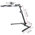 Miniatyrbilde 6 av 6: Desktop Overhead Stativ  for video opptak med led ring lys lampe bord stativ stativ med mobil telefon holder