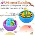 Miniatyrbilde 5 av 7: Tilfeldig 3 stykker 3D Rotasjon Ball Fidget Gyro Sensory Leker Hånd Fidget Spinner