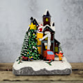 Miniatyrbilde 2 av 6: Jul pynt nissen klatring trapper scene musikk boks nytt år hjem pynt jule dekor gave til barn