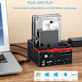 Miniatyrbillede 3 af 9: Hard Drev Docking Station Hard Disk Indkapsling HDD SSD Ekstern HD Kort Læser USB Hub