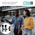 Miniatyrbillede 7 af 7: 2 In 1 Trådløs Lavalier Mikrofon Bærbar Lyd Video Optagelse Mini Mic