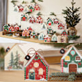 Miniatyrbild 4 av 9: jul godis box hus form present lådor god jul dekorationer