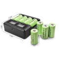 Pikkukuva 7 / 7: 16P 2800mAh ladattava 3.7V Li-ion 16340 akut CR123A akku LED taskulamppua varten
