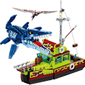 Miniatyrbilde 5 av 10: Bygningsblokker Dinosaur Idéer MOC Dyr Escape Mosasaurus Ocean Exploration Skip Modell