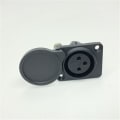 Miniatyrbild 1 av 4: 1st 3Pin XLR med Damm Kåpa Bas Sub Låda Panel Montering Socket Adapter Laddningspunkt