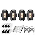 Miniatyrbillede 3 af 5: Universal Led Aircraft Strobe Lights Motorcykel Anti-kollisions Advarsel Lys med USB Opladning