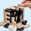 Pikkukuva 2 / 7: 3D Kuutio Pulma Luban Interlocking Luova Koulutus Puinen lelu aivot IQ mieli varhainen oppimis peli