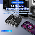 Miniatyrbild 6 av 6: YS-AS21 2*220W+350W 2.1 Channel BT Digital Power Amplifier Board TPA3251 AMP Subwoofer Diskant Bas Tone Audio APP