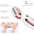 Miniatyrbilde 3 av 7: 4 i 1 Kvinner Kropp Hårfjerning Kvinner Barbermaskin Sensitive Area Hår Hårhøvel Trimmer Kvinner Epilator
