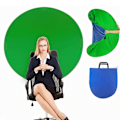 Pikkukuva 3 / 7: Peli Live Chromakey valokuvaus studio tuoli kaksipuolinen tausta tausta kangas vihreä sininen näyttö 145 cm