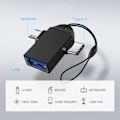 Miniatyrbillede 3 af 4: Mobil telefon adapter usb stik multifunktion to-i-én Android TYPE-C