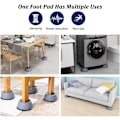 Miniatyrbild 6 av 7: 4 delar Anti Vibration Tvätt Maskin kuddar halkskydd möbler fötter pad kylskåp universal stöd bas matta dämpare stativ