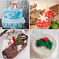 Miniatyrbilde 2 av 2: 3D Jule Snøfnugg Silikon Fondant Mugg furu kjegle kake kant DIY kake pynting verktøy