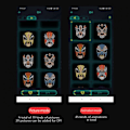 Miniatyrbild 2 av 6: Bluetooth APP Kontroll Smart LED Ansiktsmasker Programmerbar Ändra Ansikte Gör själv Foton