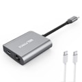Pikkukuva 1 / 7: USB C Gigabit Ethernet sovitin latauksella Thunderbolt 3 RJ45 C-tyypin PD 100W