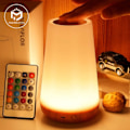 Miniatyrbillede 3 af 9: 13 farve skiftende nat lys RGB fjernbetjening kontrol touch dæmpbar lampe bærbar bord sengen lamper