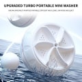 Miniatyrbillede 2 af 6: Bærbar Turbo Vaske Maskin Høj Power Mini Ultrasonic Washer