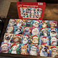 Miniatyrbillede 2 af 7: Glædelig jul katte advent kalender puslespil 24 dage nedtælling kalender