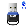 Miniatyrbild 6 av 7: USB Bluetooth Adapter 5.1 Bluetooth Mottagare USB Bluetooth 5 0 Dongle 5.0 BT Sändare  Mini Adapter