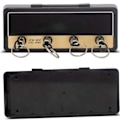 Miniatyrbillede 2 af 9: Guitar Nøglering Holder Nøgle Opbevaring Krog Væg Arrangør Dæk Rack Sort Sliver Nøgle Rack
