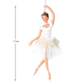 Miniatyrbilde 3 av 5: Plast materiale jente bursdag gave jul henging pynt dans sølv tutu ballerina jule pynt