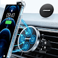 Pikkukuva 2 / 11: 15W Qi magneetti auto puhelimen pidike langaton laturi iPhonelle 14 13 12 sarja nopea ilma tuuletin lataus