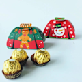 Miniatyrbillede 6 af 7: 12 stykker jule slik æske stof form chokolade gave emballage æsker pose