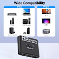Pikkukuva 3 / 7: 8K 60Hz HDMI-yhteensopiva kytkin jakaja kaksisuunta 1x2/2x1 HDMI-yhteensopiva kytkin 2 in1 lähtö PS4 TV Box kytkin sovitin