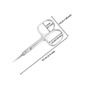 Miniatyrbillede 3 af 6: Ekstra fin kutikula saks buet rustfrit stål med præcis spids spids pleje blade